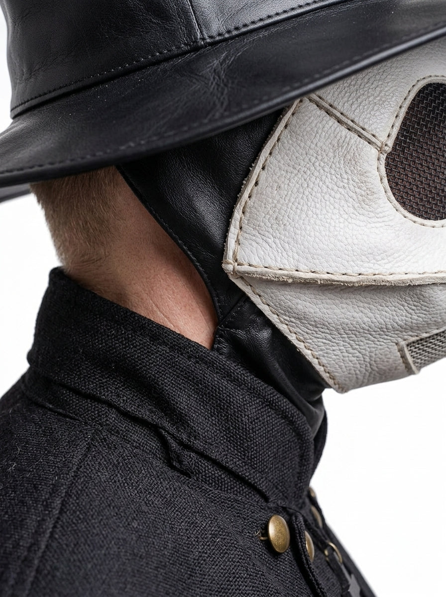 Plague Doctor Costume - fabric detail close-up