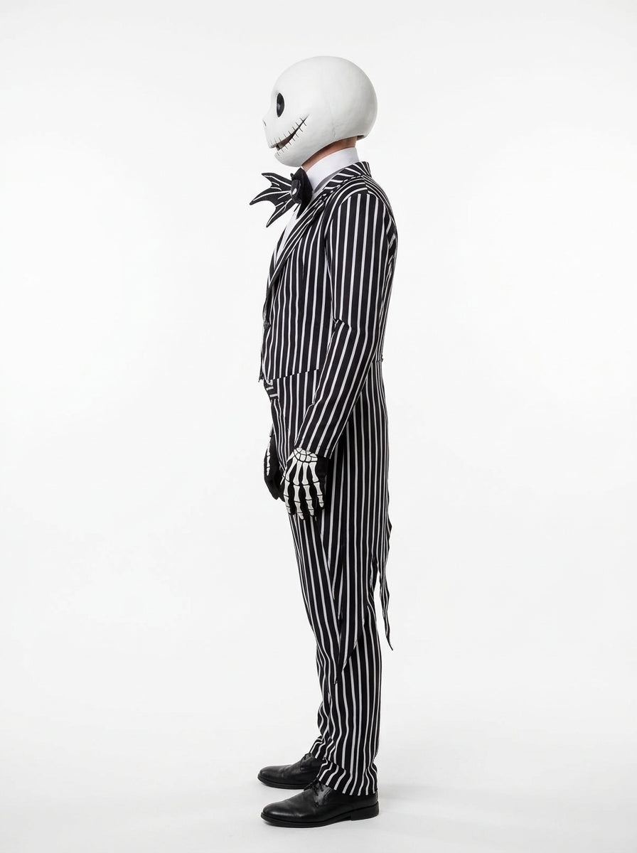 Jack Skellington Costume - model posing with mask
