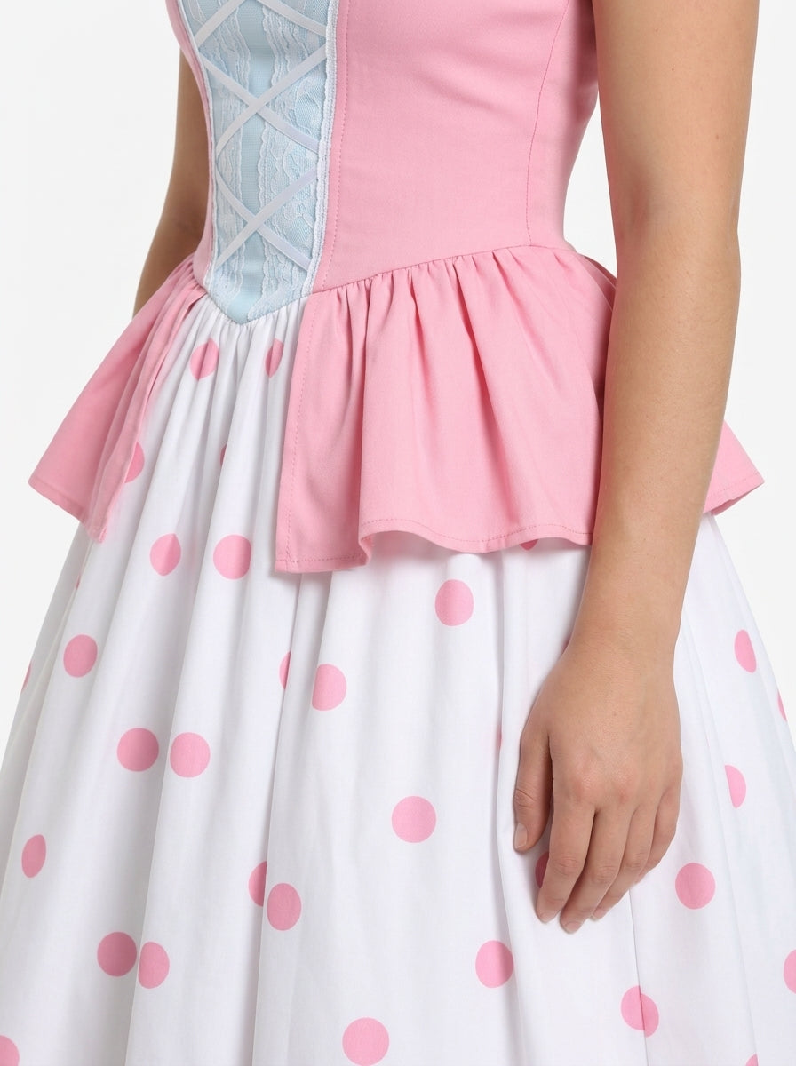 Bo Peep Costume - polka dot skirt detail