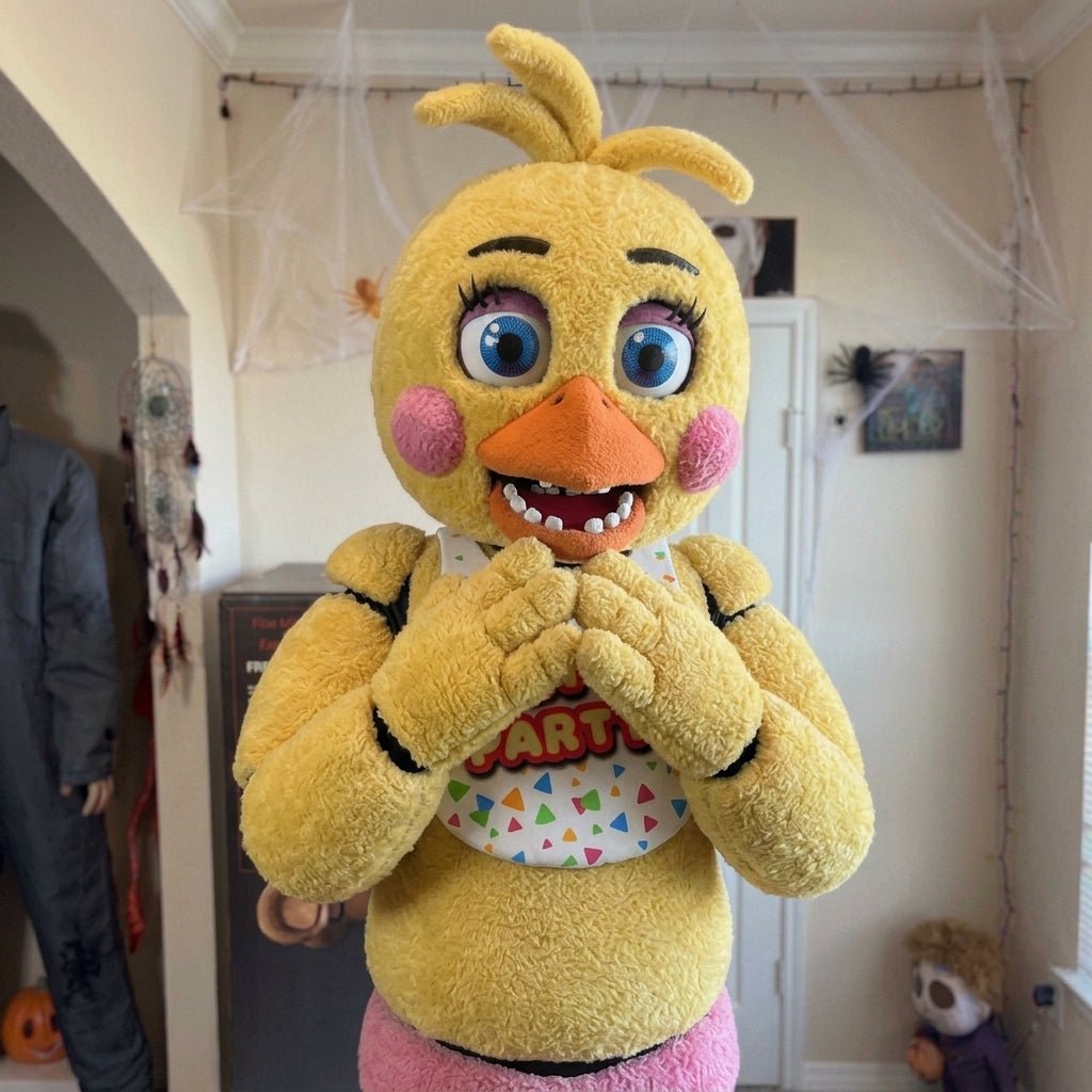 Toy Chica holding hands