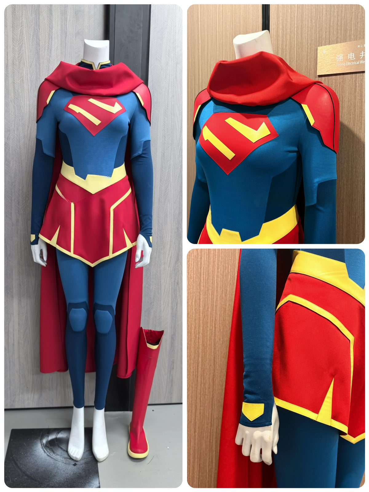 Supergirl Costume for Women - Blue and Red Superhero Dress