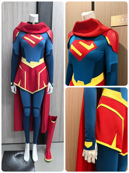 Supergirl Costume for Women - Blue and Red Superhero Dress