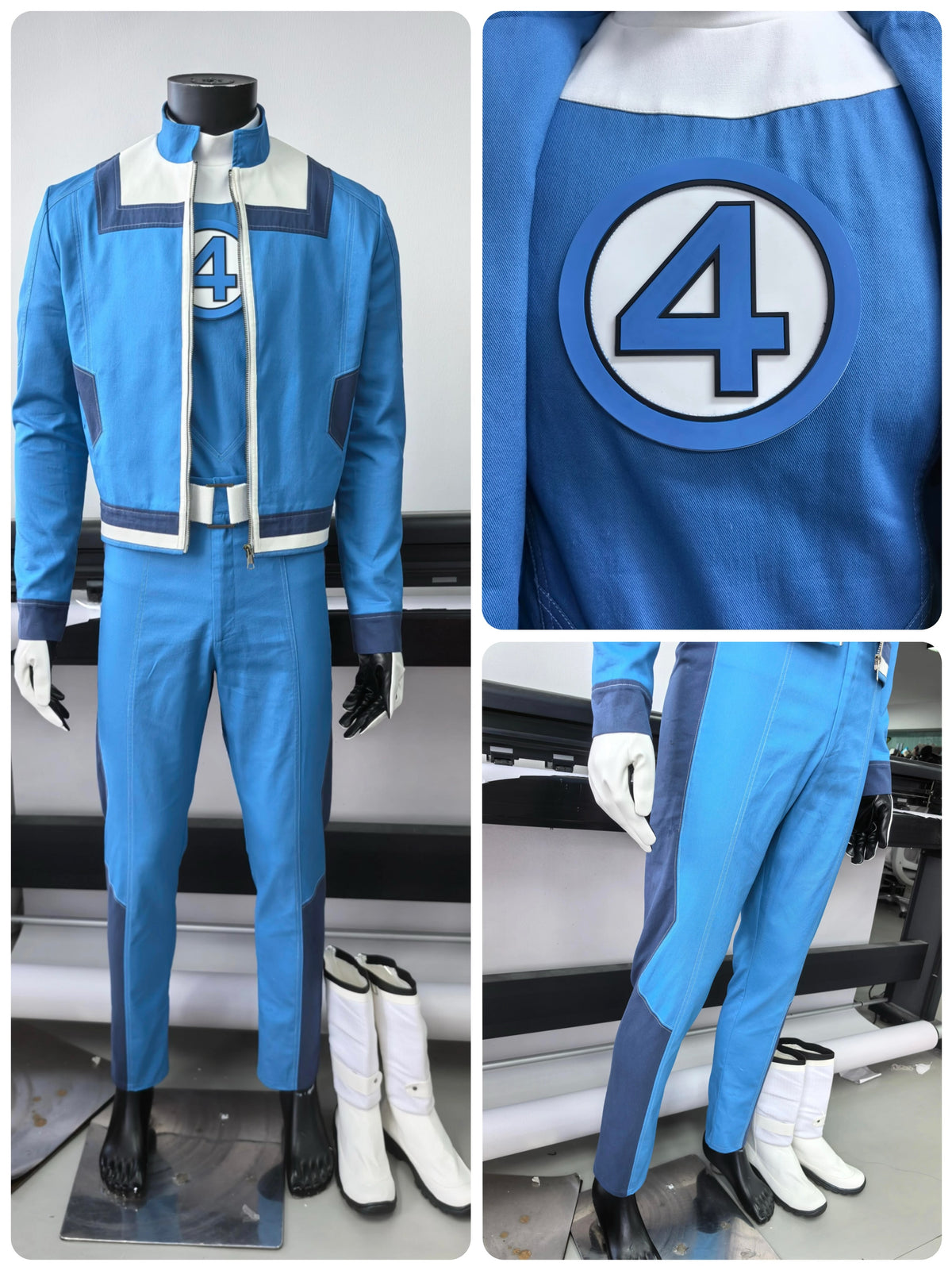 Fantastic Four Costume for Adults - Blue Superhero Team Suit