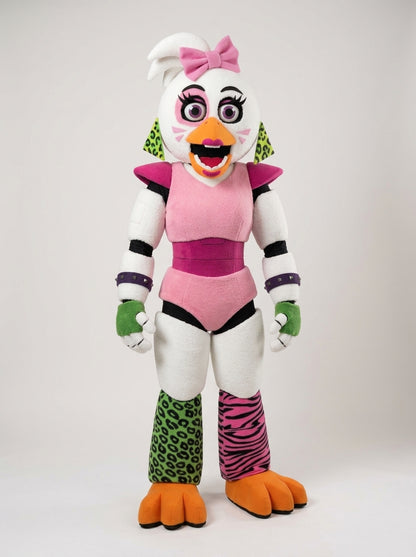 Glamrock Chica costume for adults, standing in studio
