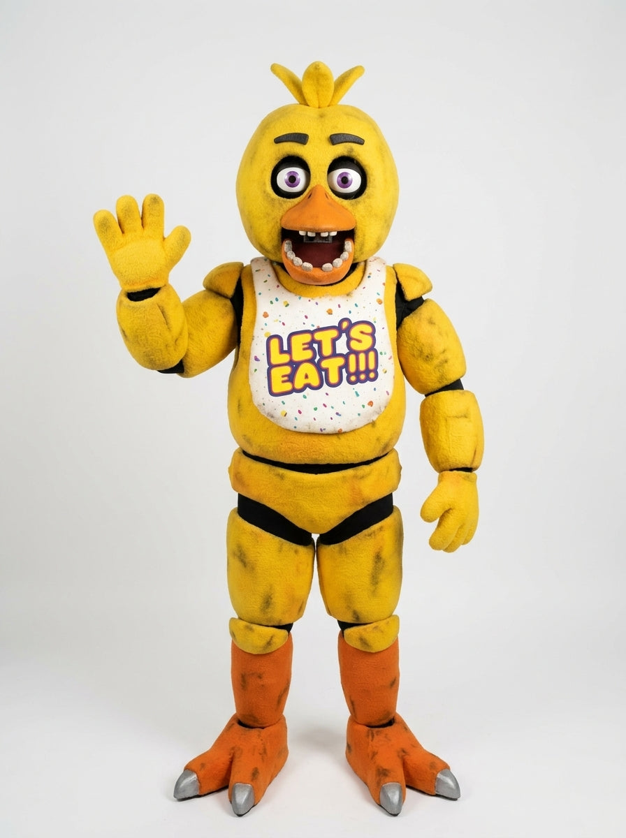 Chica costume for adults, waving pose