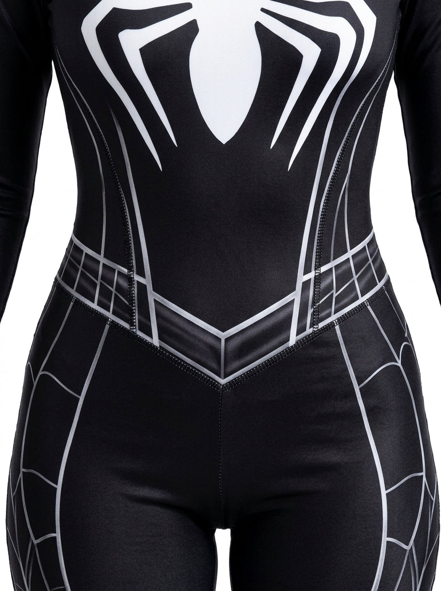 Black Spider-Woman Costume - suit waist close-up