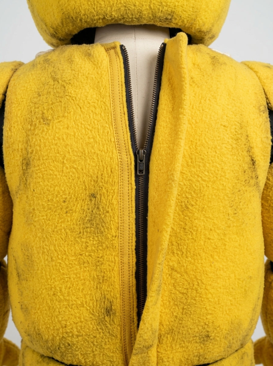 Chica costume for adults, zipper close-up
