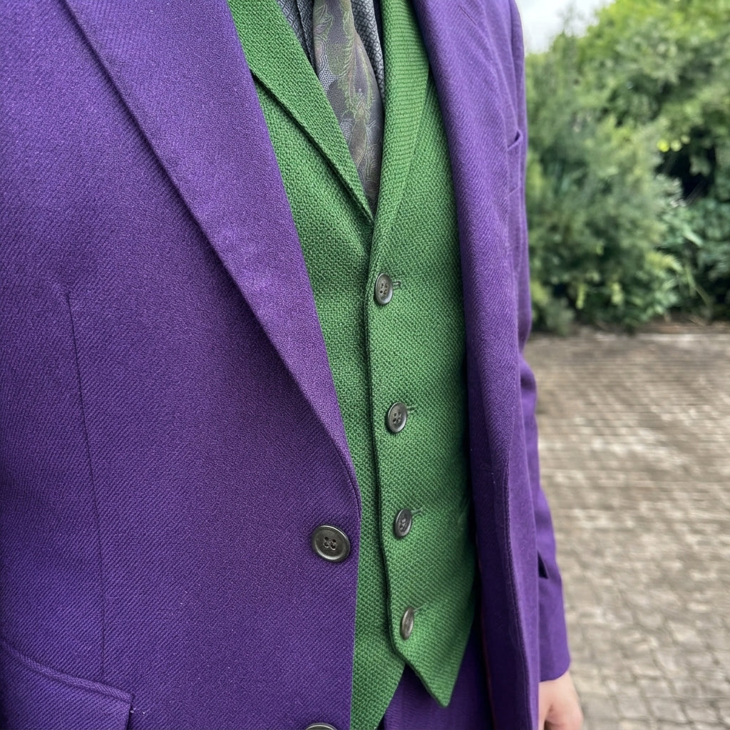 Joker Costume for Men - Purple Clown Prince Villain Suit