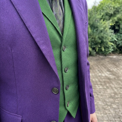 Joker Costume for Men - Purple Clown Prince Villain Suit