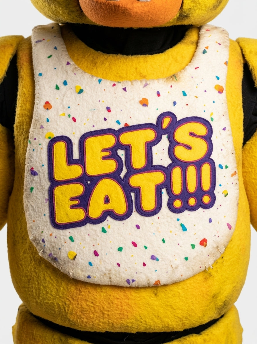 Chica costume for adults, LET'S PARTY bib detail
