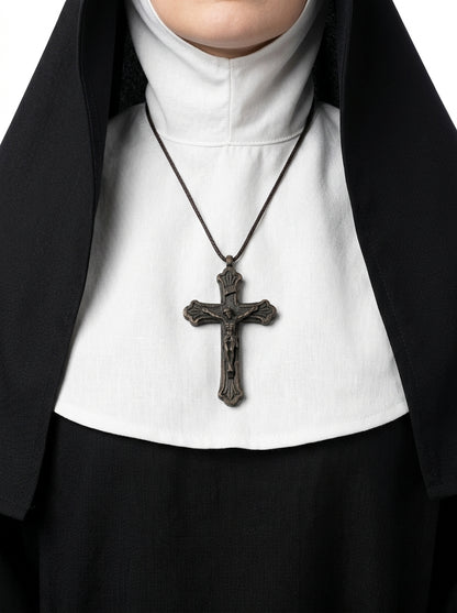 Scary Nun Costume - crucifix neckline detail