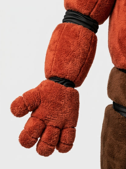 Foxy costume for adults, sleeve and paw texture