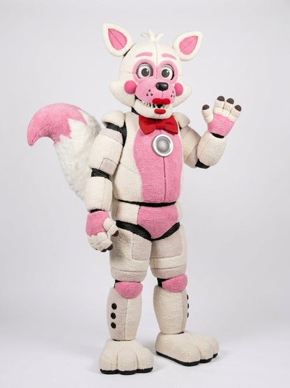 Funtime Foxy costume for adults, waving in studio