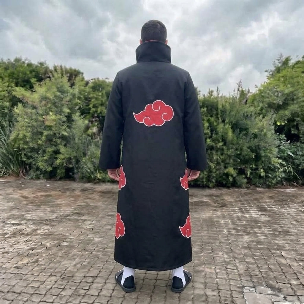 Akatsuki Cloak Costume - Naruto Anime Red Cloud Robe