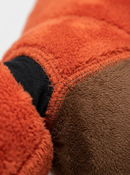 Foxy costume for adults, macro detail