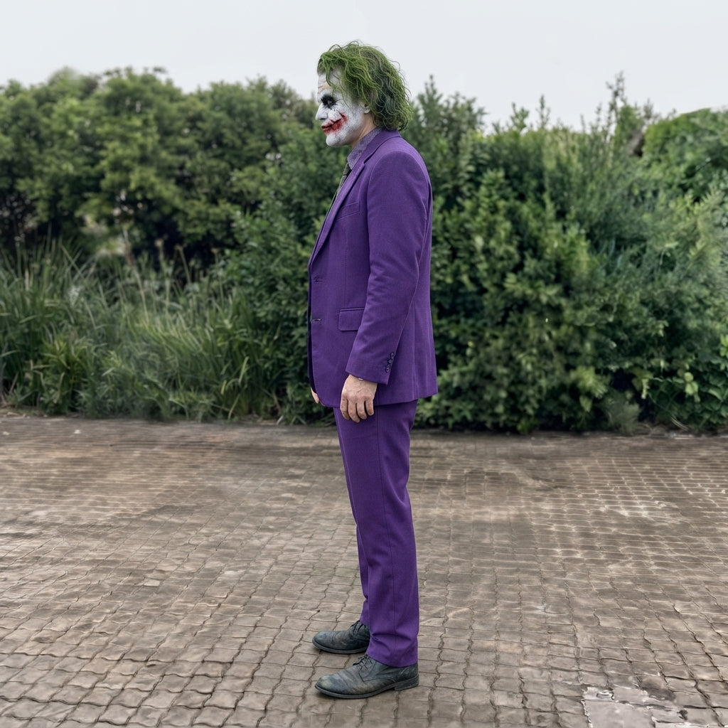 Joker Costume for Men - Purple Clown Prince Villain Suit