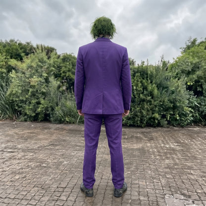 Joker Costume for Men - Purple Clown Prince Villain Suit