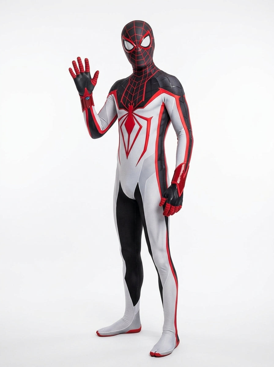 Spider-Man 2099 Costume - model waving, full body