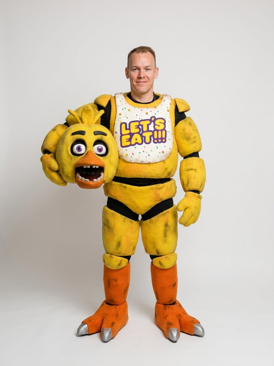 Chica costume for adults, worn by model