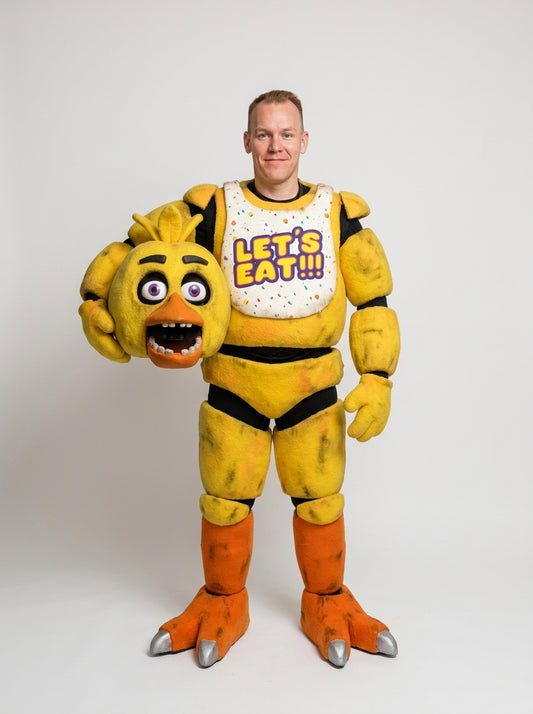Chica costume for adults, worn by model