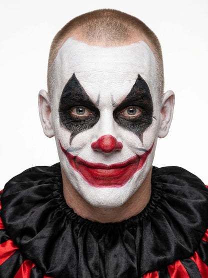 Evil Clown Costume - face paint close-up