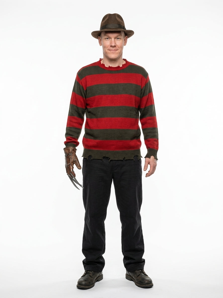 Men's Freddy Krueger Costume - model standing, full body