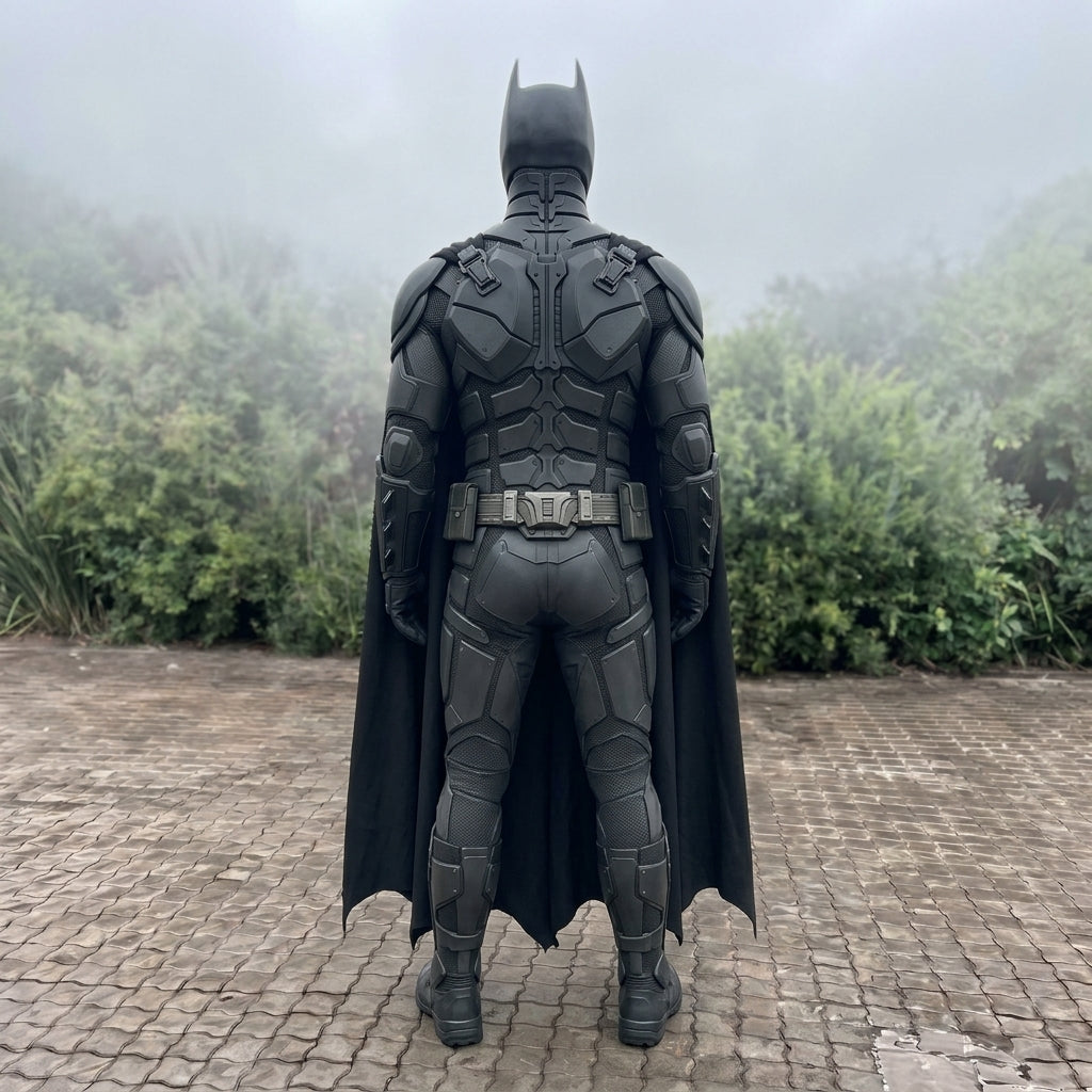 Batman Costume for Men - Dark Knight Superhero Suit with Cape