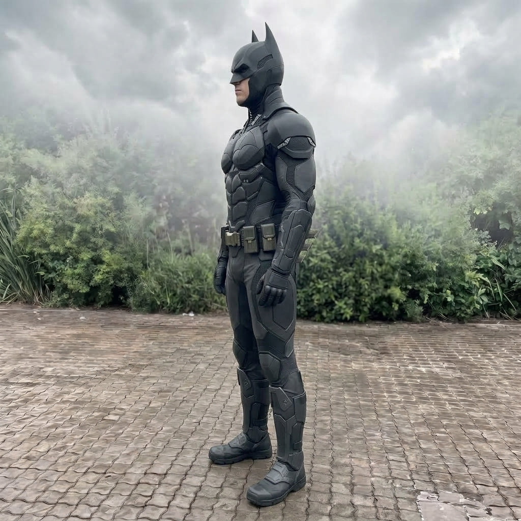Batman Costume for Men - Dark Knight Superhero Suit with Cape