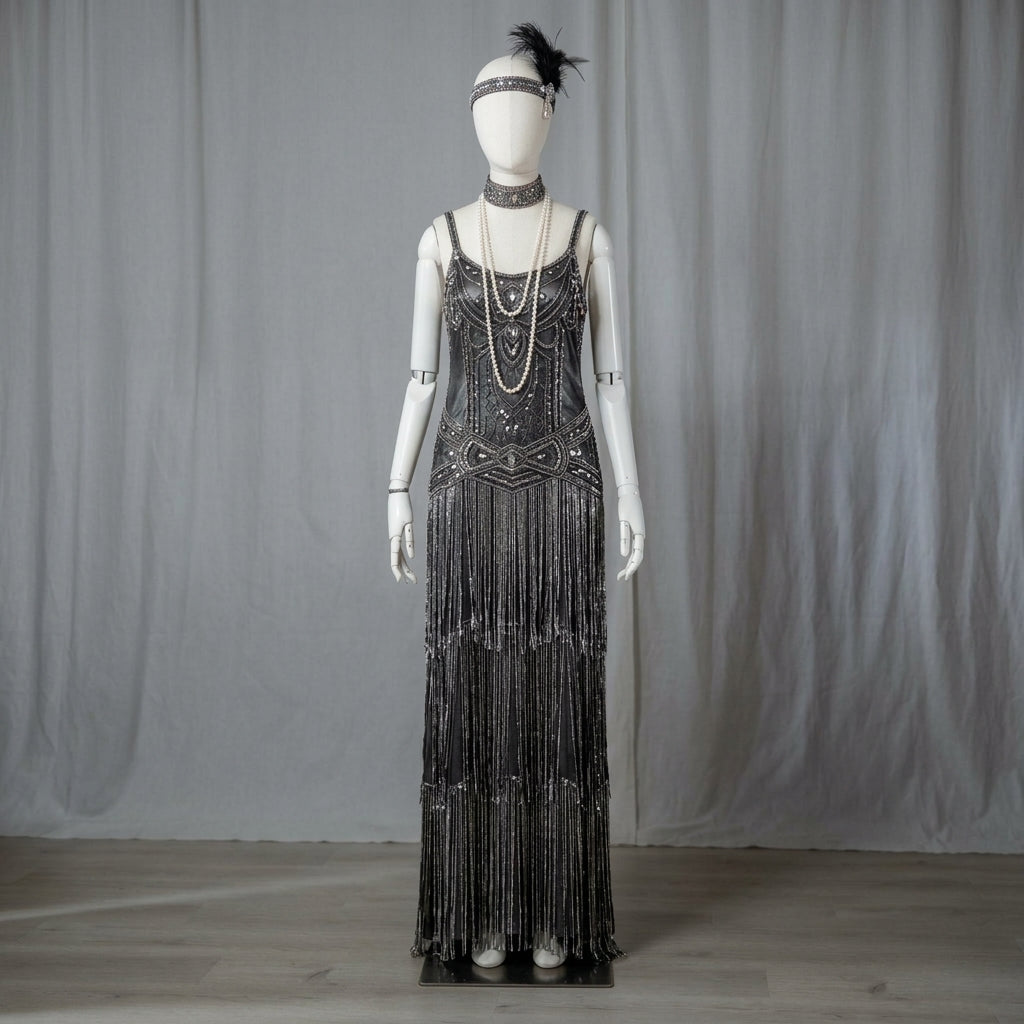 1920s Flapper Dress - Gatsby Sequin Party Costume Dress