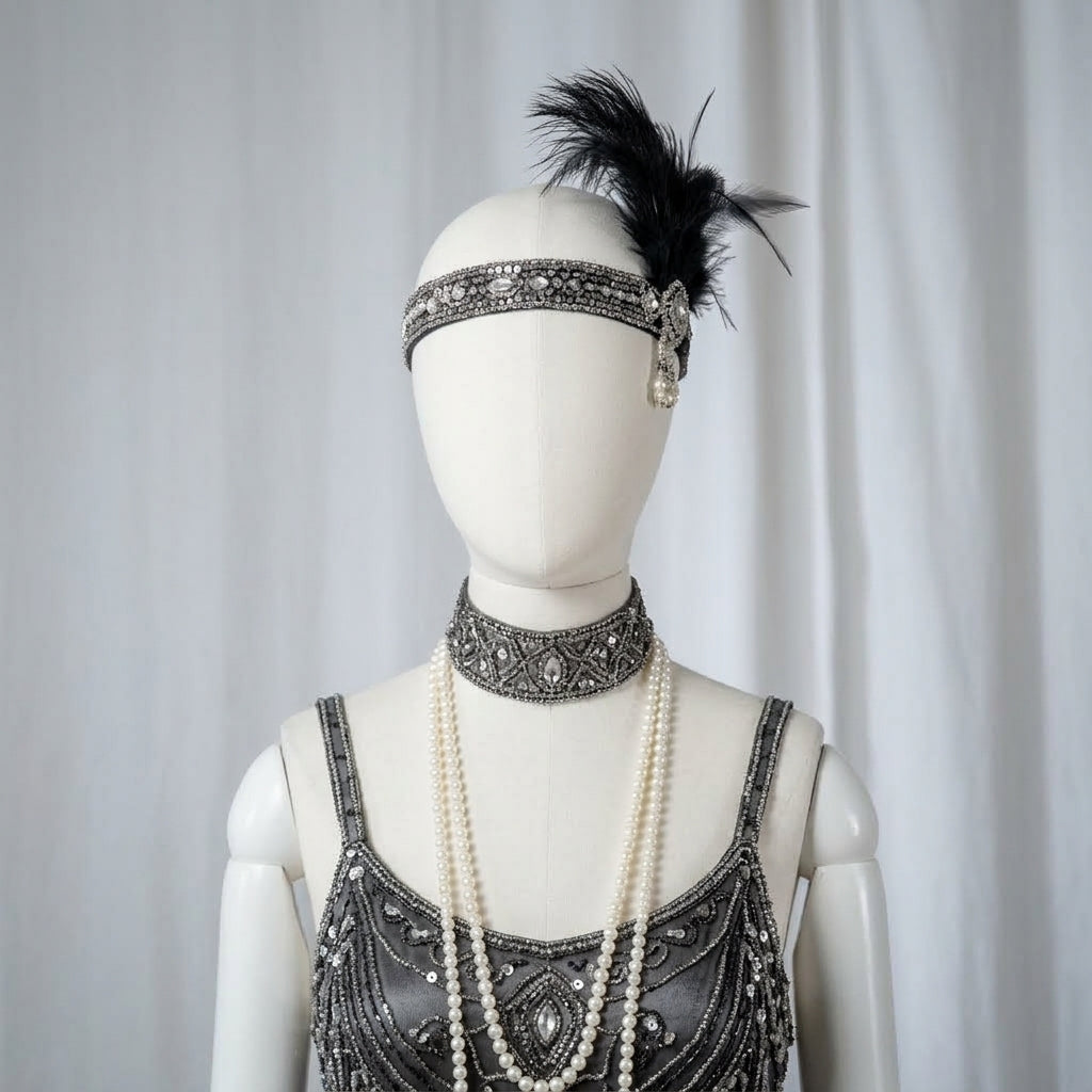 1920s Flapper Dress - Gatsby Sequin Party Costume Dress
