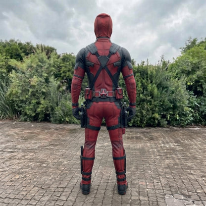 Deadpool Costume for Adults - Red and Black Merc Bodysuit