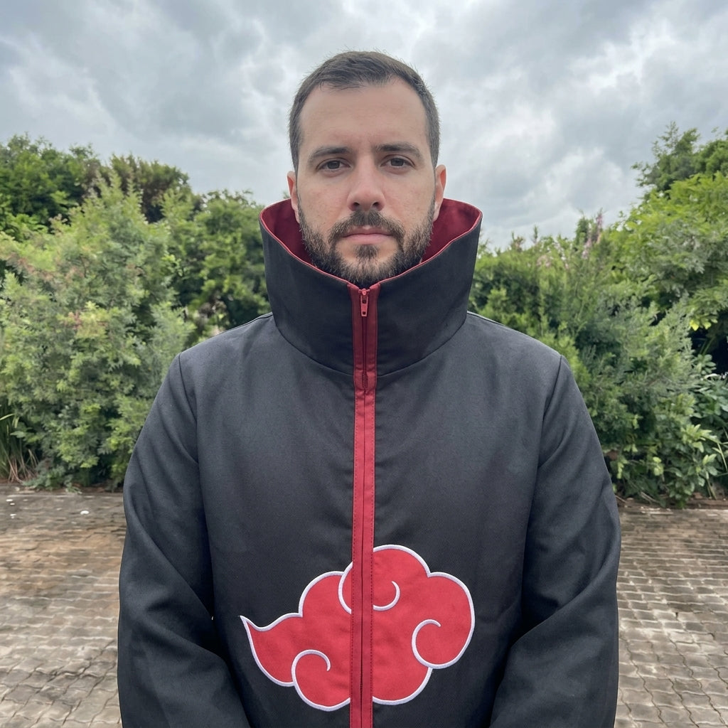 Akatsuki Cloak Costume - Naruto Anime Red Cloud Robe