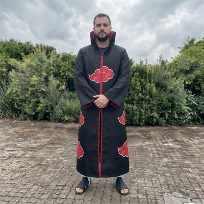 Akatsuki Cloak Costume - Naruto Anime Red Cloud Robe