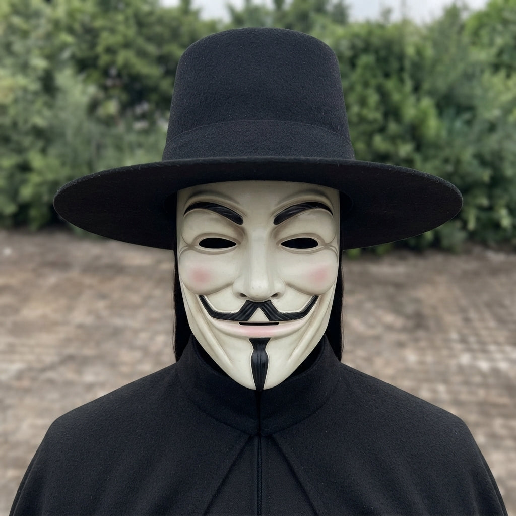 V for Vendetta Costume - Guy Fawkes Mask and Cloak Outfit