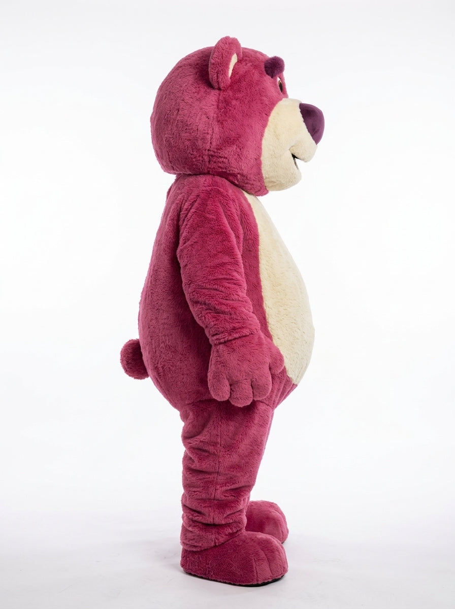 Lotso Bear Costume - mascot side profile view