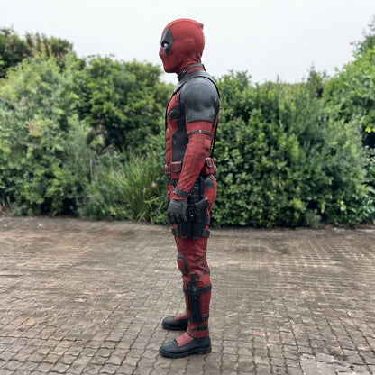 Deadpool Costume for Adults - Red and Black Merc Bodysuit