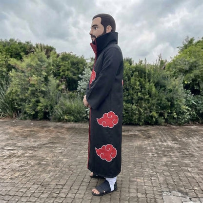 Akatsuki Cloak Costume - Naruto Anime Red Cloud Robe