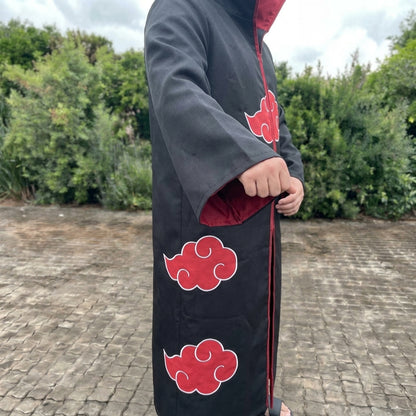 Akatsuki Cloak Costume - Naruto Anime Red Cloud Robe
