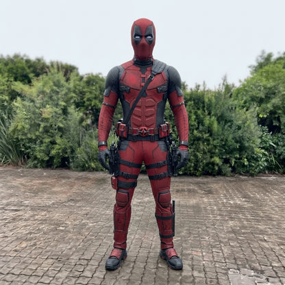 Deadpool Costume for Adults - Red and Black Merc Bodysuit