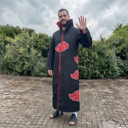 Akatsuki Cloak Costume - Naruto Anime Red Cloud Robe