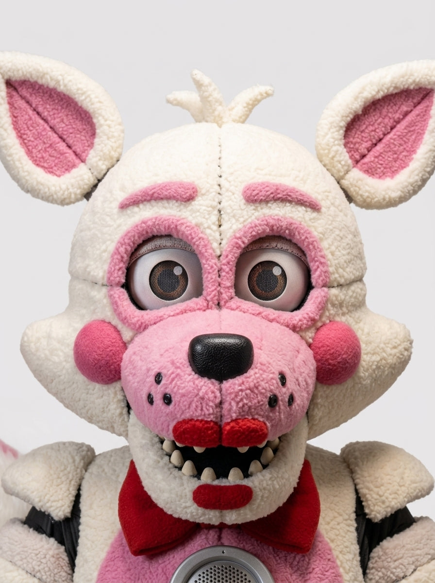 Funtime Foxy costume for adults, plush close-up