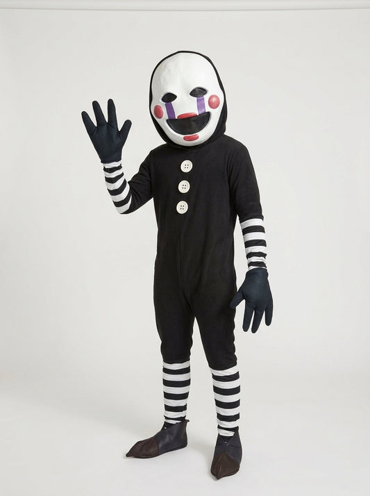 the Puppet costume for adults, waving in studio