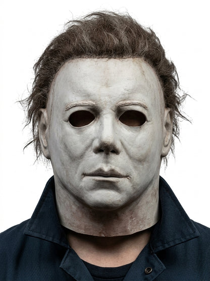 Michael Myers Costume - white face mask close-up