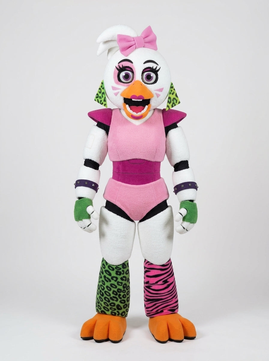 Glamrock Chica costume for adults, full body standing pose
