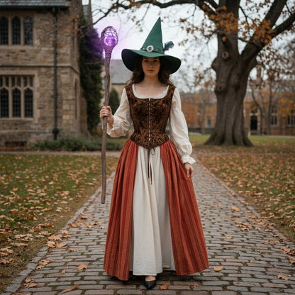 Witch Costume for Women - Black Halloween Witch Dress Set