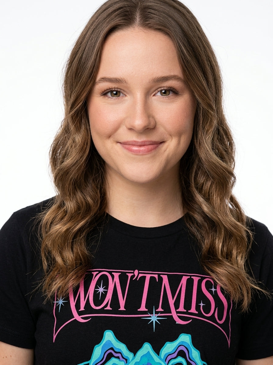 Zoey Costume - black graphic crop top