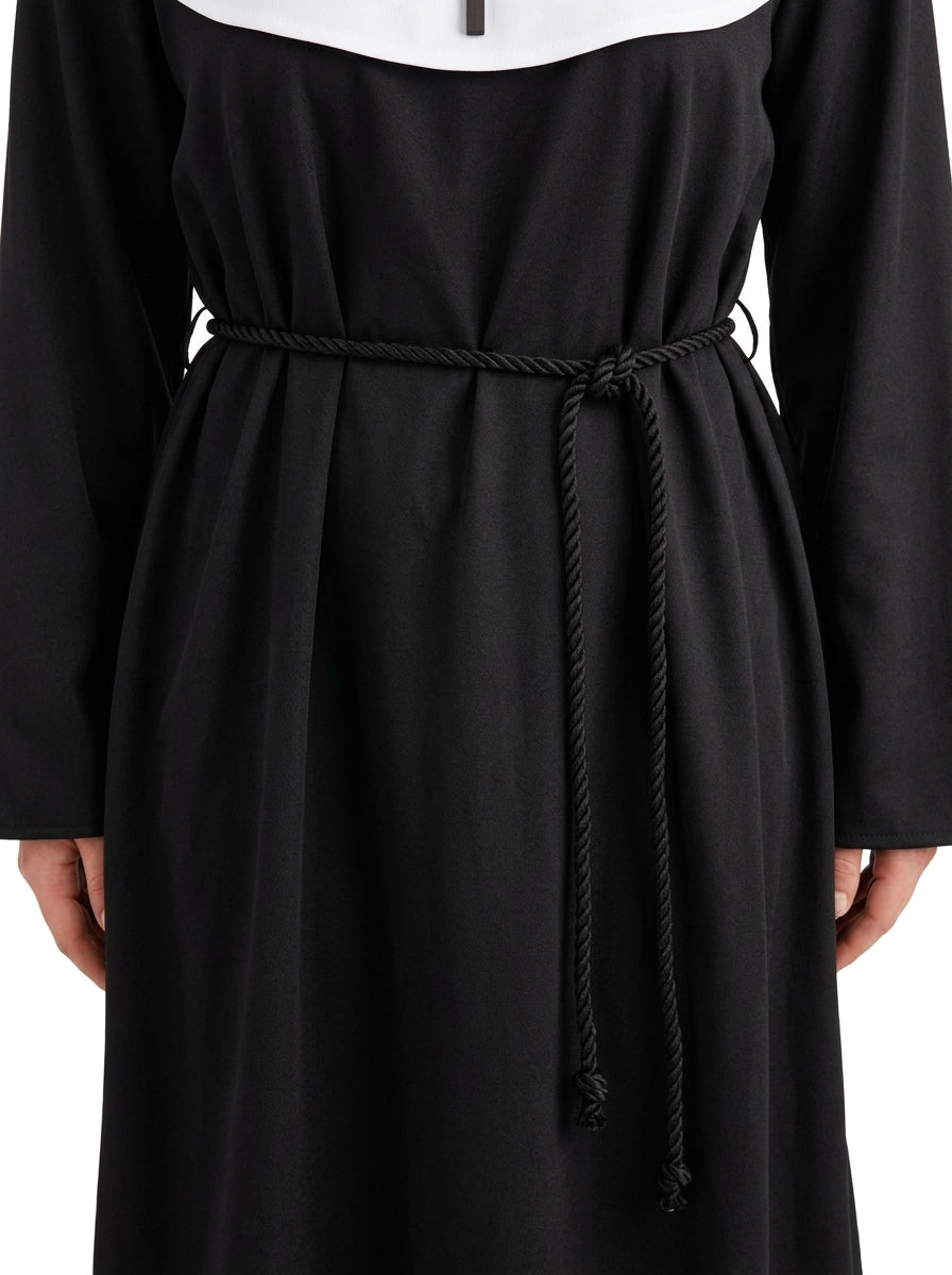 Scary Nun Costume - black habit robe view