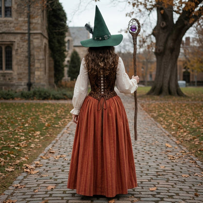 Witch Costume for Women - Black Halloween Witch Dress Set