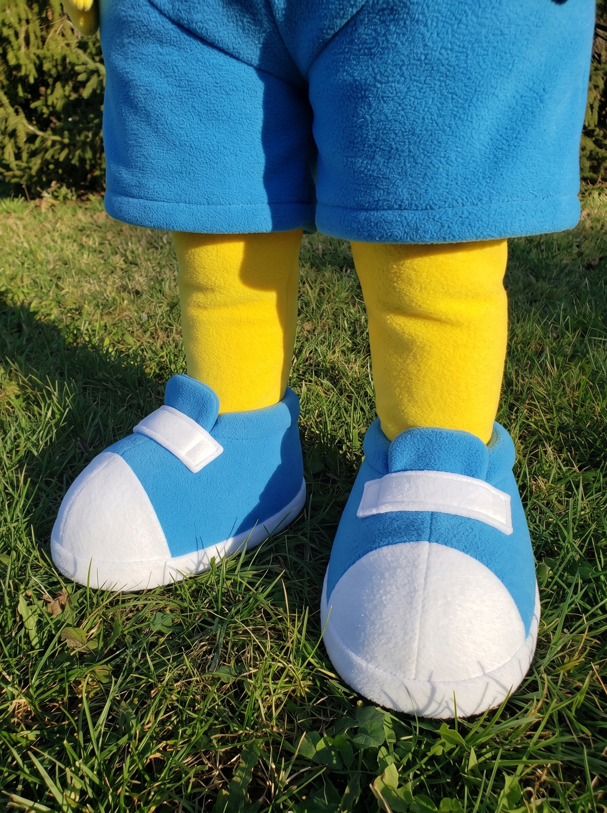 Boy mascot costume with sneakers