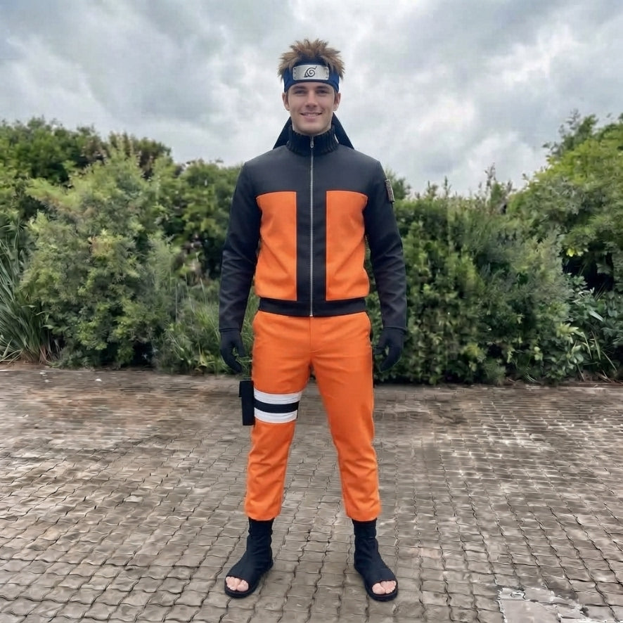 Naruto Costume for Adults - Orange Ninja Anime Jumpsuit